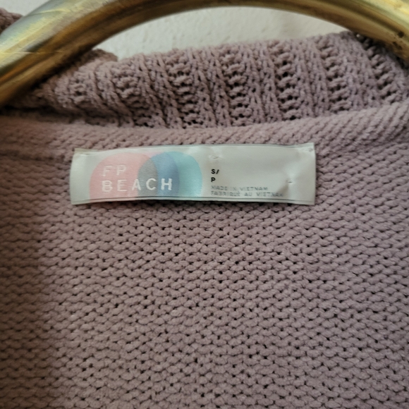 Free People Lavender V-Neck Sweater - Picture 2 of 4